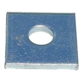 Zoro Select Channel Square Washer, 3/8 In, Silver, PK25 V500 3/8EG