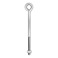 Zoro Select Routing Eye Bolt Without Shoulder, 3/8"-16, 5 in Shank, 3/4 in ID, Steel, black oxide, 10 PK 11610 7