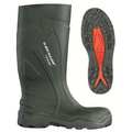 Dunlop Size 5 Men's Steel Rubber Boot, Dark Green/Black E762943