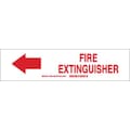 Brady Fire Extinguisher Sign, 3-1/2" Height, 14" Width, Polyester, Rectangle, English 85258