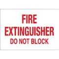 Brady Fire Extinguisher Sign, 7" Height, 10" Width, Plastic, Rectangle, English 25719