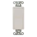 Hubbell Wall Switch, 3-Way, 120/277V, 20A, Wht, Rockr DS320W