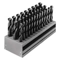 Cle-Line 33PC 1/2 Reduced Shank Silver & Deming Drill Set Cle-Line 1813 Steam Oxide HSS RHS/RHC 1/2-1IN C21134