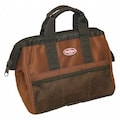Bucket Boss Tool Bag, 6 Pocket, 13" x 8" x 10", Single Wall 600 Poly Ripstop Fabric 60013