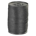 Partners Brand Solid Braided Nylon Rope, 1/8", 320 lb, Black, 500'/Case TWR117