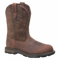 Ariat Size 11 EE Men's Western Boot Steel Work Boot, Brown 10014241