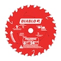 Diablo 24-Teeth Circular Saw Blade, Carbide Tip D0624X