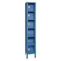 Lyon Box Locker, (1) Wide, (6) Tier, Steel, Blue, Powder Coated Finish, 12 in W, 18 in D, 78 in H X6C5362PCSU