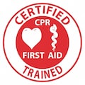 Nmc Certified CPR First Aid Trained Label, Pk25 HH65R