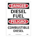 Nmc Danger Diesel Fuel Sign - Bilingual, ESD427PB ESD427PB