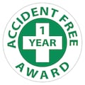 Nmc Accident Free 1 Year Award Hard Hat Emblem, Pk25 HH31