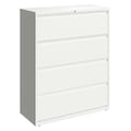 Hirsh 4 Drawer Lateral File Cabinet, White, Legal/Letter 23706