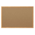 Quartet Cork Bulletin Board 3ft.x2ft., Oak Finish Frame 85366