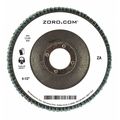 Zoro 4-1/2" Flap Disc, Type 27, 7/8" Mounting Hole, 80 Grit, Zirconia Alumina G5882810