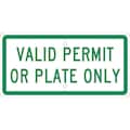 Nmc Handicapped Parking New York Valid Permit Or Plate Only Sign, TMAS14H TMAS14H