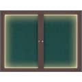 United Visual Products Crkboard, Lght, Fbrc, Brnz/Sprc, 2 Dr, 42x32" UV316ILED-BRONZE-DRKSPR