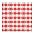 Hoffmaster Red Gingham Tablecover, 54"x54", PK50 220470