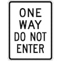 Lyle One Way Do Not Enter Traffic Sign, 24 in H, 18 in W, Aluminum, Vertical Rectangle, TR-011-18HA TR-011-18HA