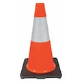 Zoro Select Traffic Cone, 18In, Orange, Outside Dia.: 8 in 6FHC2