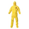 Kleenguard Hooded Disposable Coveralls, 12 PK, Yellow, KleenGuard A70, Zipper 00686