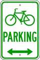 Brady Parking Sign, 12" W, 18" H, English, Aluminum, Green, White 115434