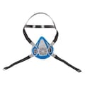 Msa Safety Half Mask Respirator Kit, L, Blue 6JR28-4LN03