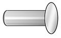 Zoro Select Tubular Rivet, Countersunk Head, 9/64 in Dia., 1/2 in L, Steel Body, 100 PK BSCN08-100