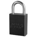 American Lock Lockout Padlock, KA, Black, 1-7/8"H, PK6 A1105KAS6BLK