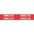 Brady Pipe Marker, Sprinkler Fire, 3/4to2-3/8 In 7268-4