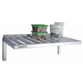 New Age Aluminum Wall Shelf, 20"D x 48"W x 13-1/2"H, Silver 1122