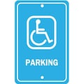 Zing Handicap Parking Sign, 12" W, 18" H, English, Aluminum 2213