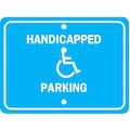 Zing Handicap Parking Sign, 12" W, 18" H, English, Aluminum 2210
