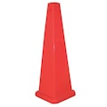 Tough Guy Traffic Cone, 36 in Height, 12 3/5 in Width, Polypropylene, Cone, English 6VKP3