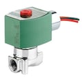 Redhat 24V DC Stainless Steel Solenoid Valve, Normally Closed, 1/4 in Pipe Size 8262H007