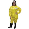 International Enviroguard Collared Chemical Resistant Coveralls, 12 PK, Yellow, Non-Woven Laminate, Zipper 7012YS-3XL