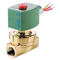 Redhat 120V AC Brass Steam and Hot Water Solenoid Valve, Normally Closed, 3/8 in Pipe Size 8263H305