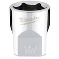 Milwaukee Tool 3/8 in. Drive 17mm Metric 6-Point Socket with FOUR FLAT Sides 45-34-9087