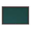 United Visual Products Corkboard, 1Dr, Dark Spruce/Bronze, 72"x48 UV3071-BRONZE-DRKSPR