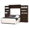 Bestar Wall Queen Bed Kit, Pur, Chocolate, 126" 26879-69