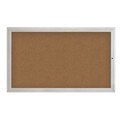 United Visual Products Corkboard, 60"x36", Synthetic Cork/Satin UV4051-SATIN-FORBO