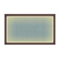 United Visual Products Corkboard, 60"x36", Cloud/Bronze UV417ILED1-BRONZE-CLOUD