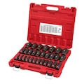 Milwaukee Tool Impact Socket Set, 1/2 in Drive Size, Metric, Black Phosphate, 29-Piece 49-66-7015