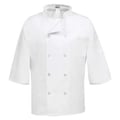 Fame Fabrics Chef Coat, C10P-3/4 Sleeve, White, 6X 83237