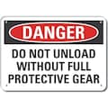 Lyle Decal, Danger Do Not Unload, 14 x 10", Sign Background Color: White LCU4-0599-NA_14X10