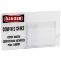Brady Confined Space Permit Holder, 12 in Height, 19 in Width 65903