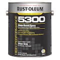 Rust-Oleum Epoxy Paint, Silver Gray, Glossy, 1 gal, 200 to 350 sq ft/gal, None Series 5382408