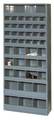 Edsal Steel Pigeonhole Bin Unit, 36 in W x 84 in H x 12 in D, 44 Shelves, Gray 231512N