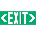Addlight Exit Sign, English, 27" W, 10" H, Aluminum, Green 8.50
