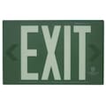 Addlight Exit Sign, English, 14-7/8" W, 9-1/4" H, Aluminum, Green 8.924GFM
