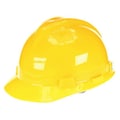 Msa Safety Front Brim Hard Hat, Type 1, Class E, Pinlock (4-Point), Yellow 473285